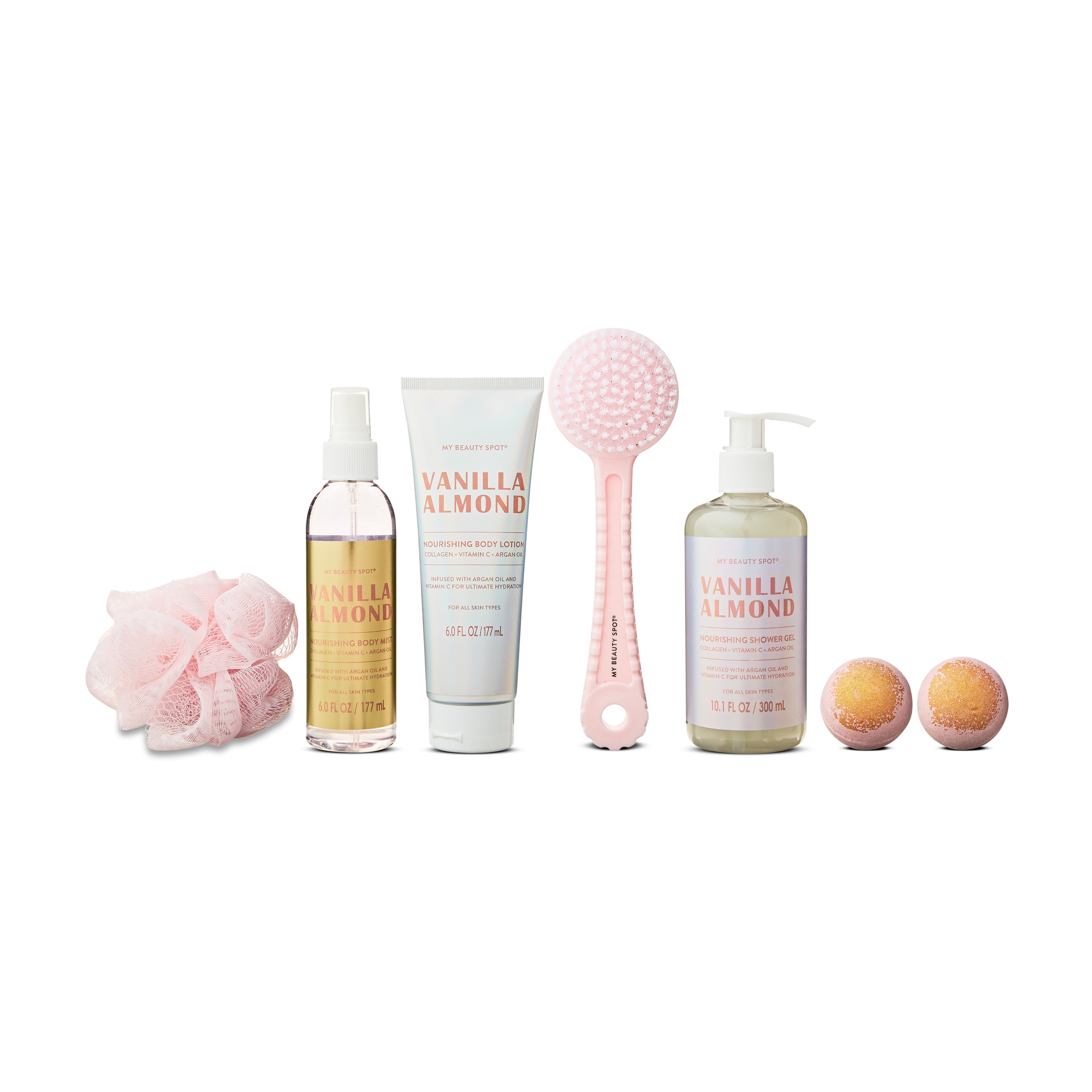My Beauty Spot 8-Piece Bath Collection with Mesh Bag