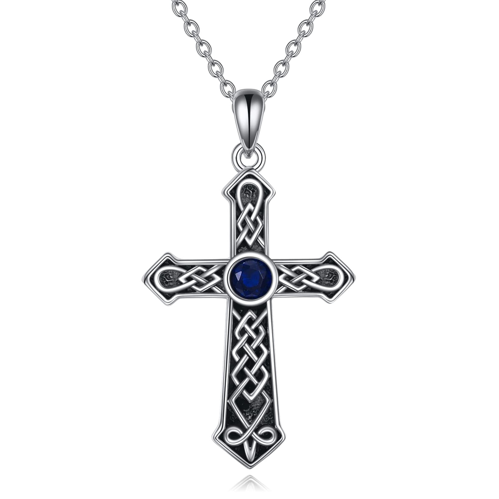 MBSUUH Baptism Gifts Sterling Silver Vintage Celtic Knot Cross Necklace ...