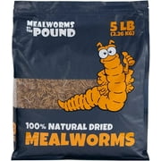 MBTP Bulk Dried Mealworms - Treats for Chickens &amp; Wild Birds (5 Lbs)