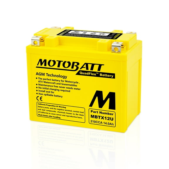 MBTX12U Motobatt 12V AGM Battery