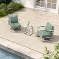 thumbnail image 1 of MBY Aluminum Outdoor Patio Furniture Set, 2-Seat Sofa with Coffee Table and Cushions, Weather-Resistant for Garden or Pool-White, 1 of 10