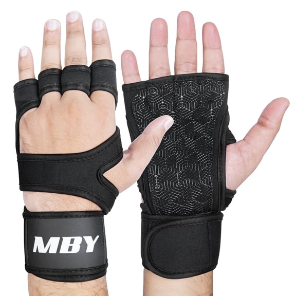 MBY Open Gym Gloves for Men & Women - Essential Workout Equipment, Durable Gym Equipment, Comfortable Workout Gloves for Men, Breathable Design, Non-Slip Grip, Versatile Fitness Gear