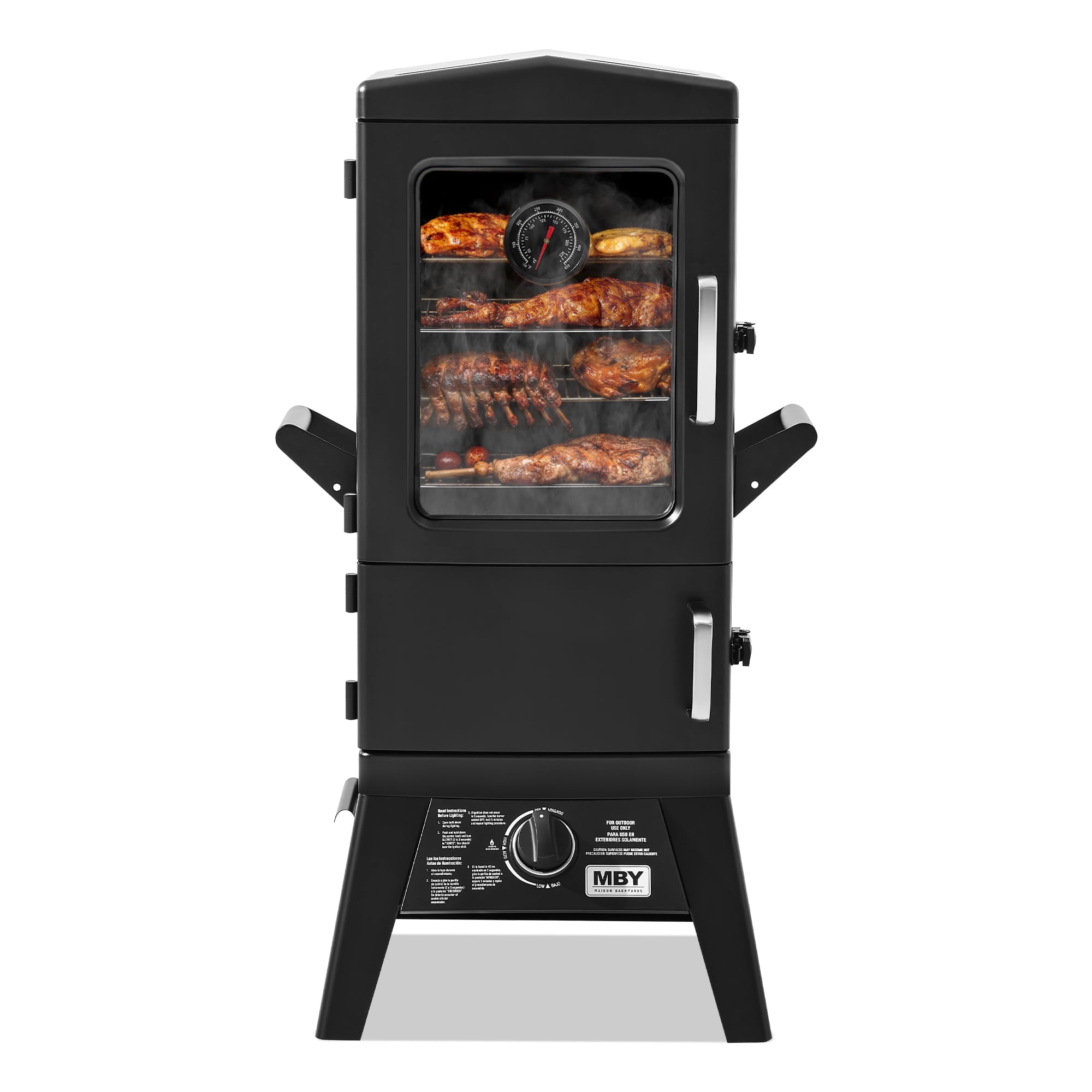 MAISON BACKYARDS Outdoor Vertical Propane Gas Smoker, Removable