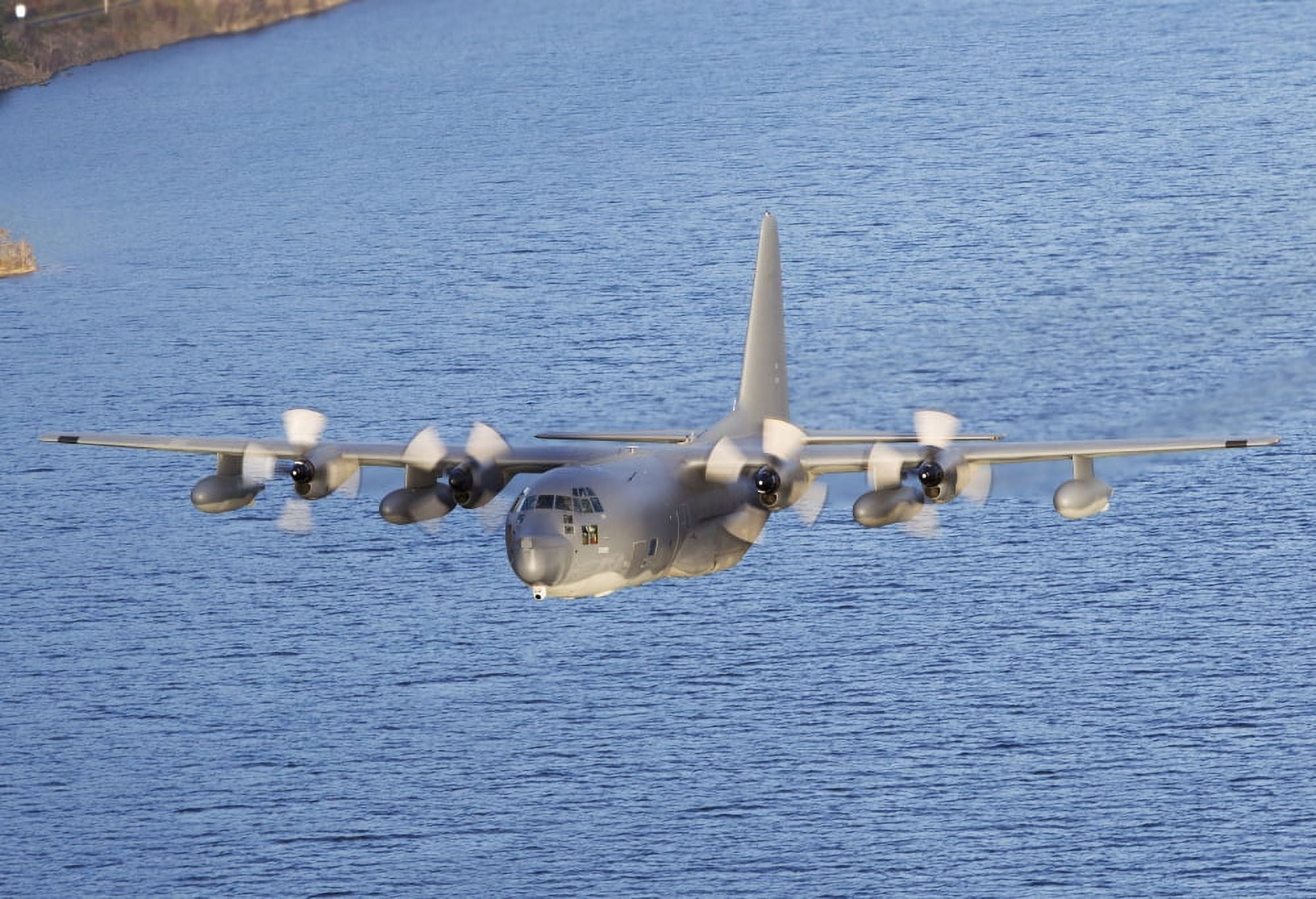 MC-130P Combat Shadow in flight over Scotland Canvas Art - Gert KromhoutStocktrek Images (35 x 24)