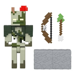 Minecraft Bogged Action Figure & Accessory Set, 3.25-inch Scale Collectible Toy with Building Piece