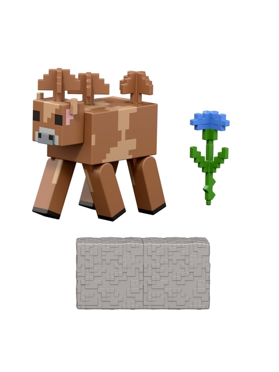 Brown Mushroom Action Figure & Accessory Set, 3.25-inch Scale Collectible Toy