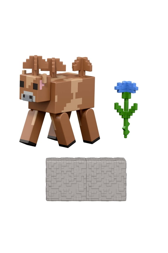 Brown Mushroom Action Figure & Accessory Set, 3.25-inch Scale Collectible Toy