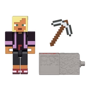 Minecraft Armored Kai Action Figure & Accessory Set, 3.25-inch Scale Collectible with Building Piece