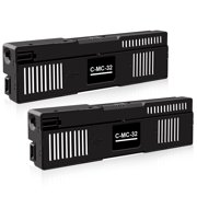 MC-32 Ink Cartridge Maintenance Box Compatible MC-32 Maintenance Cartridge Replacements for imagePROGRAF TC-20 TC-20M TC-5200 TC-5200M Printer, 2 Pack