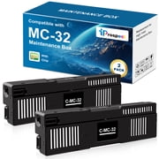 MC-32 Ink Cartridge Maintenance Box Compatible MC-32 Maintenance Cartridge Replacements for imagePROGRAF TC-20 TC-20M TC-5200 TC-5200M Printer, 2 Pack