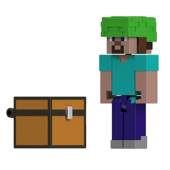 Minecraft Underwater Steve Action Figure & Accessories Set, 3.25-inch Scale Collectible Toy