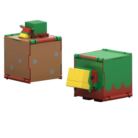 Minecraft Flippin’ Figs Figures, 2-in-1 Fidget Play, 3.75-inch Scale Baby Sniffer & Adult Sniffer