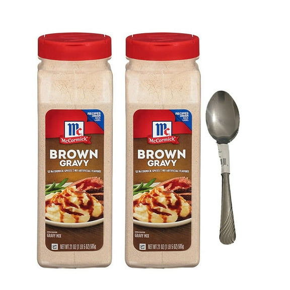 MC Brown Gravy Mix 21 oz. Pack of 2 With Spoon