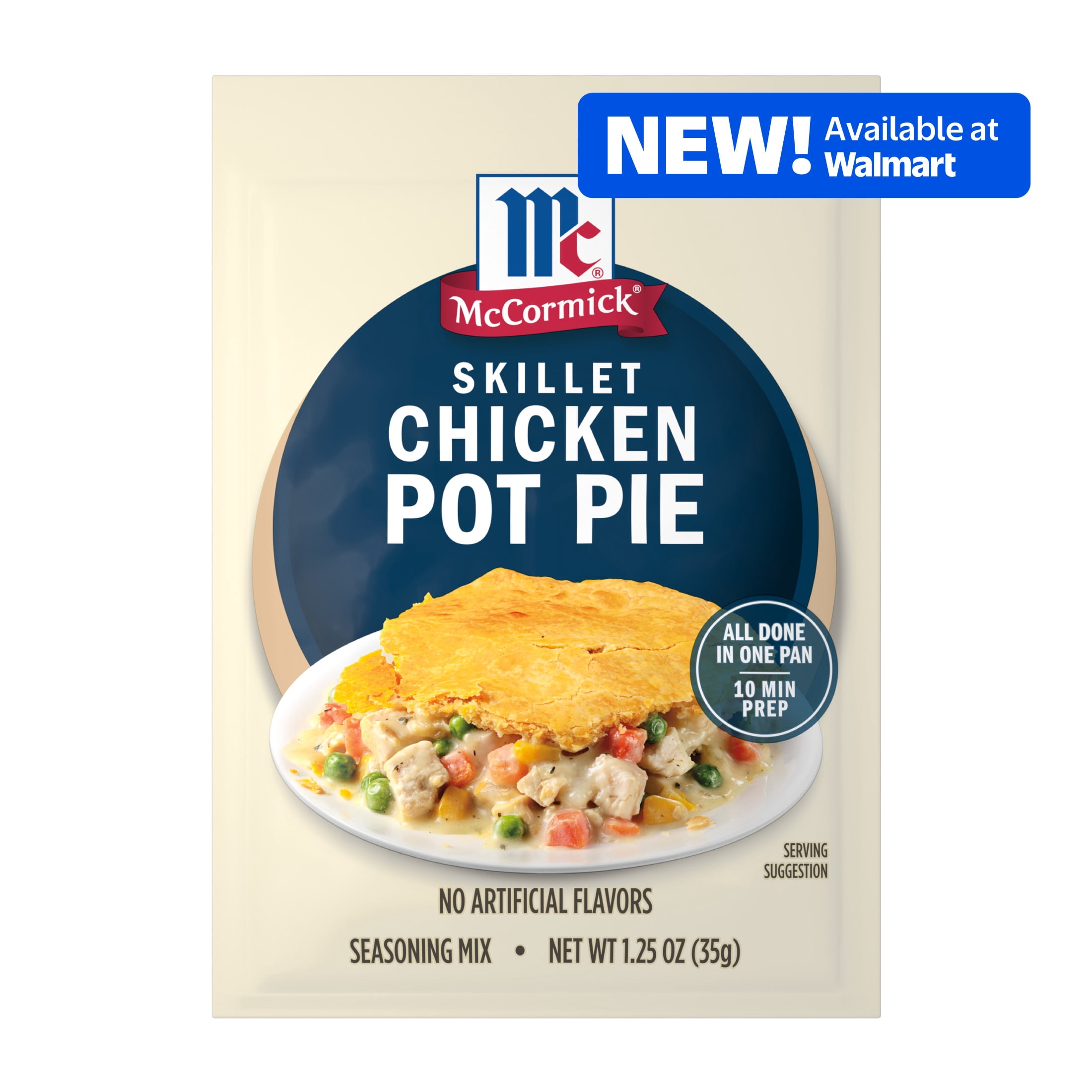 McCormick Skillet Chicken Pot Pie Seasoning Mix, 1.25 oz Tray