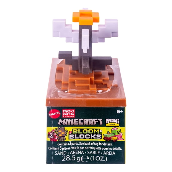 Minecraft Mini Mode Bloom Blocks Action Figure with Sand Compound (Characters May Vary)
