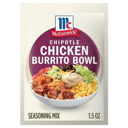 McCormick Chipotle Chicken Burrito Bowl Seasoning Mix, 1.5 oz Pouch