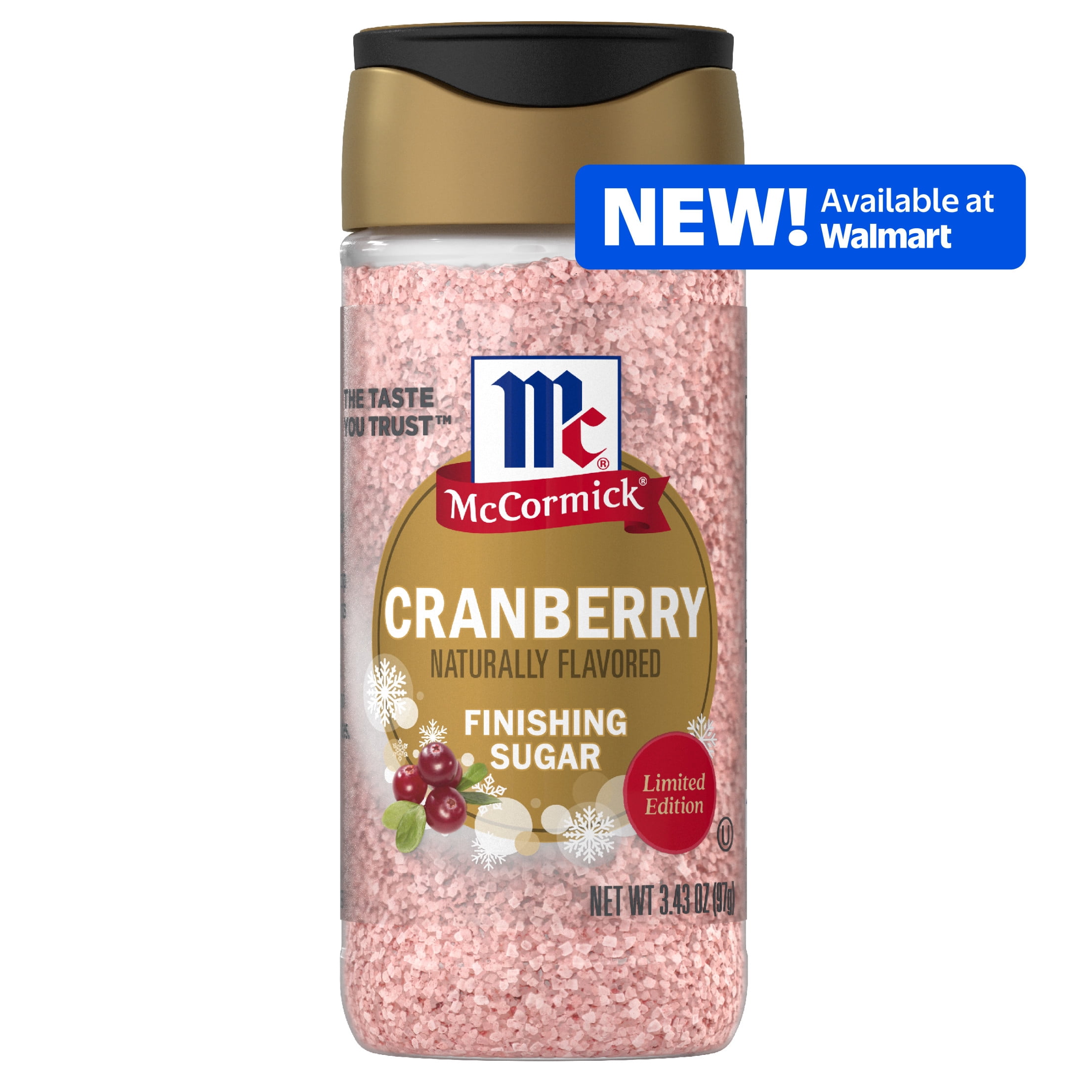 McCormick Kosher Cranberry Finishing Sugar, 3.43 oz Bottle