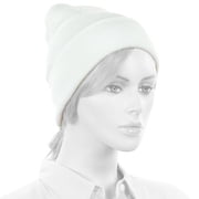 MC Cuffed Beanie Hat, Warm Soft Knit, Adult White