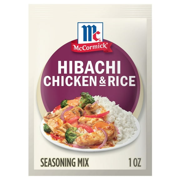 McCormick Gluten Free Hibachi Chicken & Rice Seasoning Mix, 1.0 oz Pouch