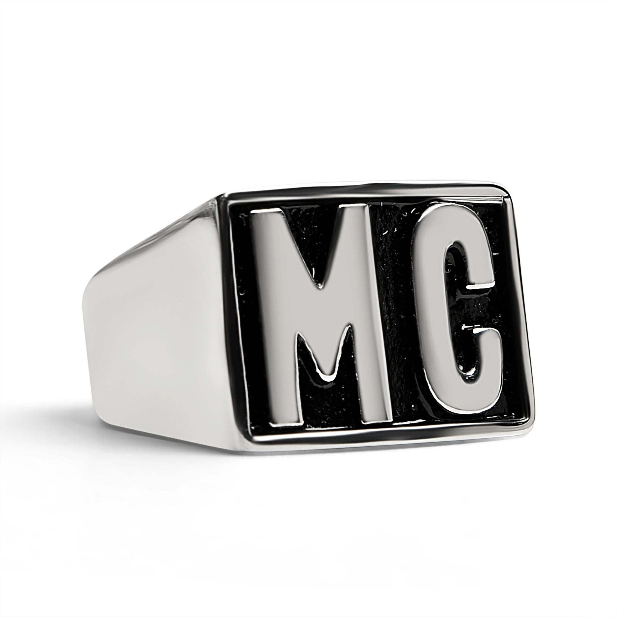 MC Insignia Stainless Steel Signet Ring - Stylish Loyalty - Walmart.com