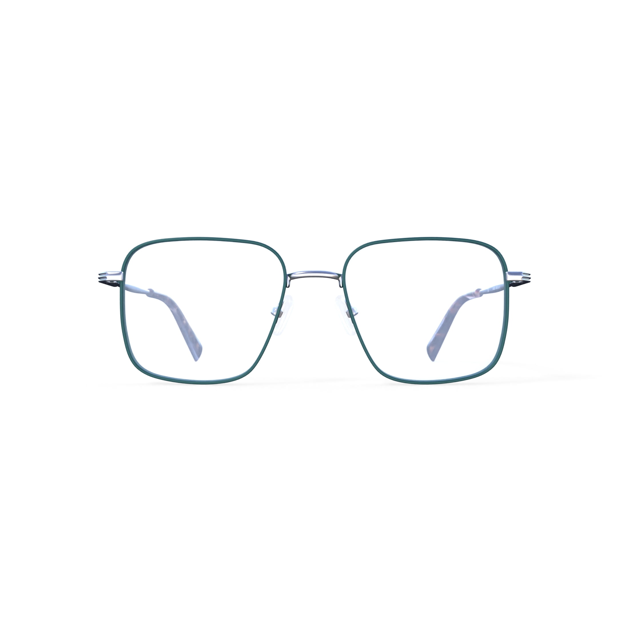 Lizzie Rx'ble Eyeglasses with Case, Hunter Green and Gold