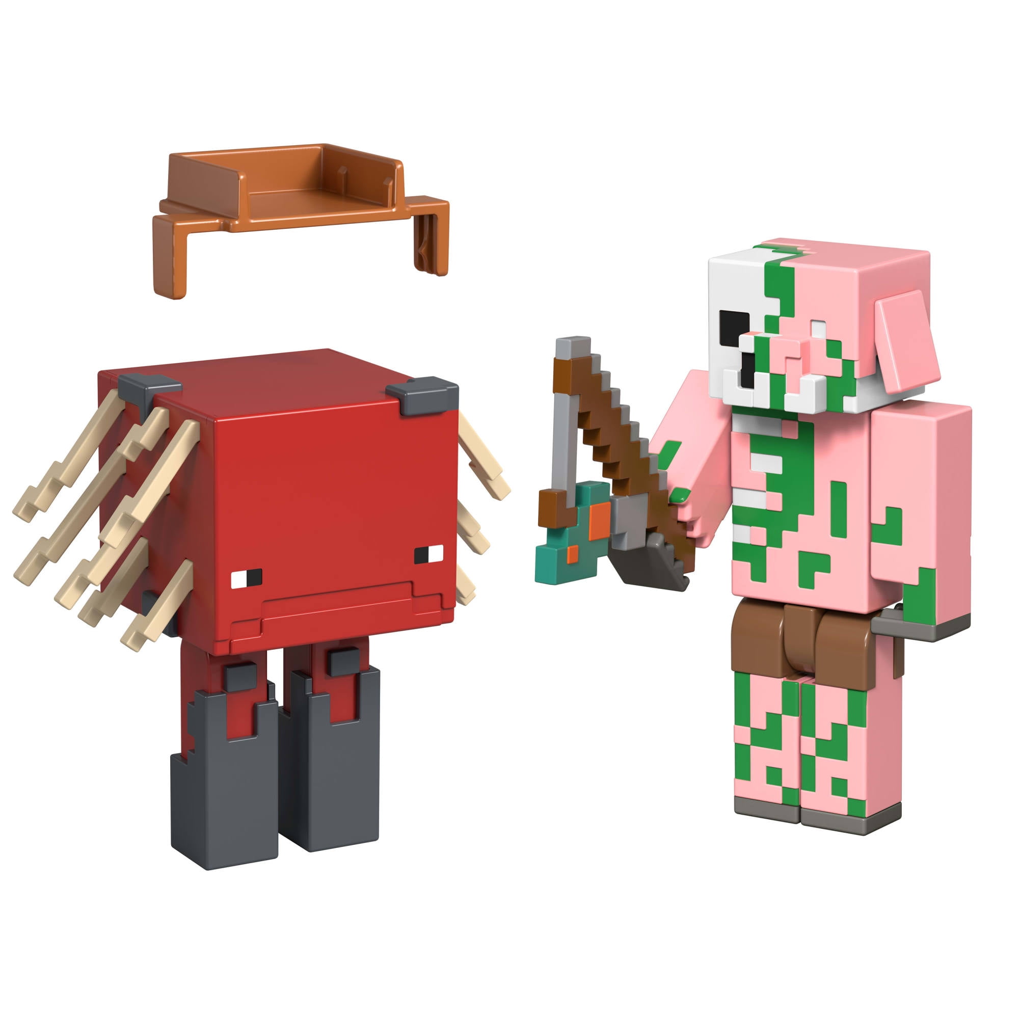Minecraft Action Figures \u0026 Accessories 2-Pack, Zombified Piglin \u0026 Strider 3.25-inch Scale Toy Set