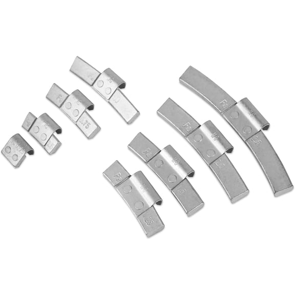 MC-Series Clip on Wheel Weights Assortment, 0.25OZ/0.5OZ/0.75OZ/1.0OZ, 15PCS/Style, 1.25OZ/1.5OZ/2OZ/2.5OZ, 5PCS/Style, Total 80Pcs