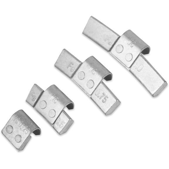 MC-Series Clip on Wheel Weights Assortment, Wheel Weights 0.25OZ/0.5OZ/0.75OZ/1.0OZ, 25PCS/Style, Total 100Pcs/ Box