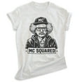 thumbnail image 1 of MC Squared Einstein T-shirt, Unisex Women's Men's Shirt, Funny Albert Einstein Genius Rapper Hip Hop, Heather Ash, Medium, 1 of 6