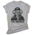 thumbnail image 1 of MC Squared Einstein T-shirt, Unisex Women's Men's Shirt, Funny Albert Einstein Genius Rapper Hip Hop, Heather Gray, 3X-Large, 1 of 6