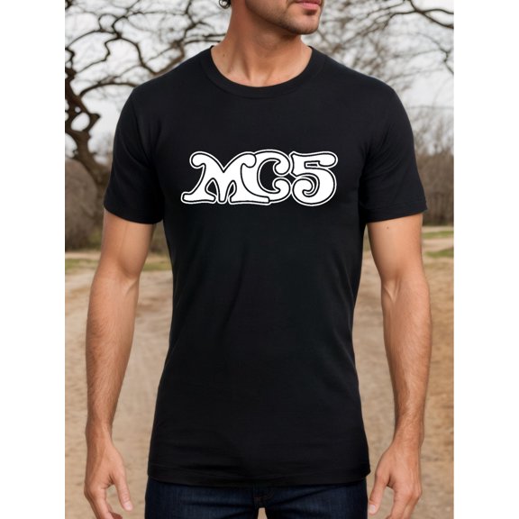 MC5 Graphic T-Shirt - Bold MC5 Lettering Tee, Classic Fit Casual Shirt for Concerts, Festivals & Casual Attire - Available in Black & White (Sizes S-XXL) - Adult Streetwear Essential,