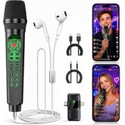 MC9 Live Streaming Sound Card Microphone and Headset Kit, Gaming Audio Mixer for PC Podcast YouTube Tiktok Recording