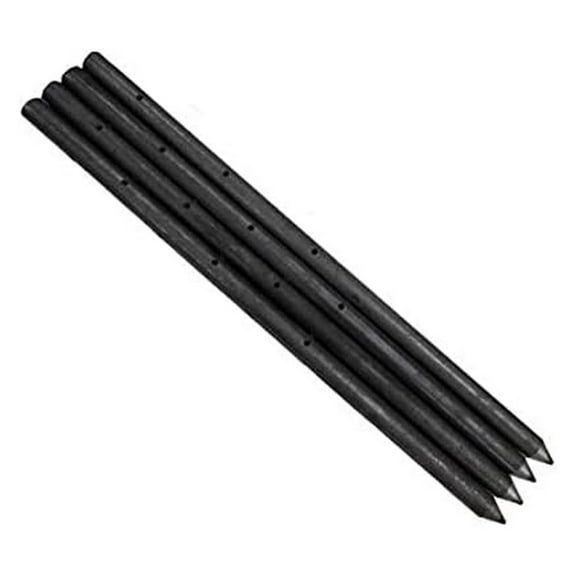 MCA 18 Inch Round Steel Form Stakes with Holes, 10 Pack, 3/4" Diameter, Pointed, Concrete, Garden