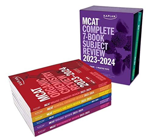 Pre-Owned MCAT Complete 7-Book Subject Review 2023-2024, Set Includes Books, Online Prep, 3 Practice Tests: Books + Online + 3 Practice Tests (Kaplan Test Prep) Paperback