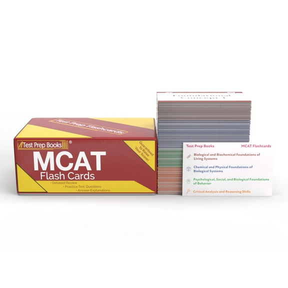 MCAT Prep Study Cards 2024-2025: MCAT Test Prep Review and Practice Questions [Full Color Cards]