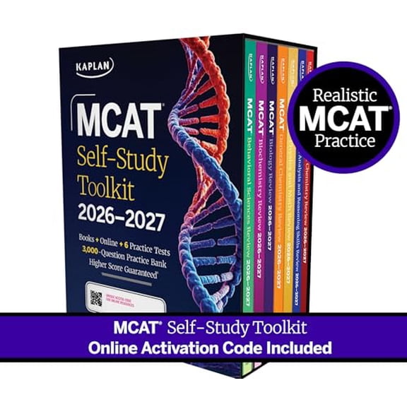 MCAT Self-Study Toolkit 2026-2027 with 7 Books, Qbank & 6 Practice Tests (Paperback)