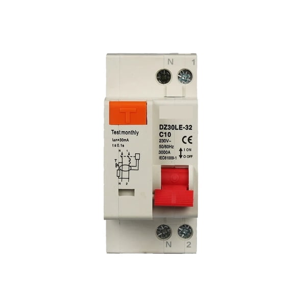 MCB 230V 1P+N Residual Current Circuit Breaker with over and Short Current Leakage Protection