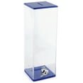 thumbnail image 1 of MCB- Donation Box - Ticket Box - 10" Tall Square Acrylic Donation Container, Big Display with Full Print Insert Blue, 1 of 3