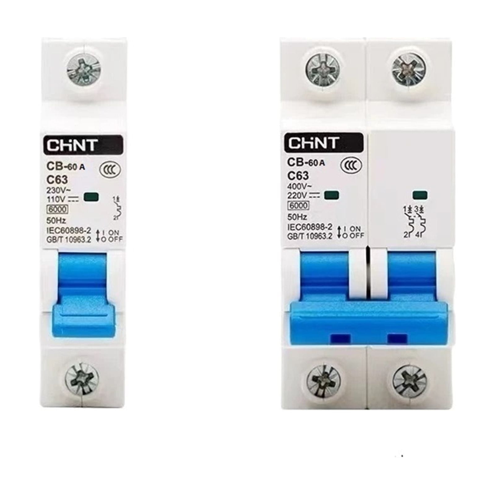 MCB Electric Vehicle Bicycle Solar Energy Power CB 63A 125A DC 110V 220V AC 230V 400V Miniature DIN Rail Circuit Breaker