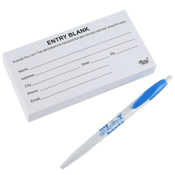 MCB Entry Form Pads for Raffles ~ Drawing Forms ~ Suggestion Cards (10 Pack Each Comes 100 sheets.)