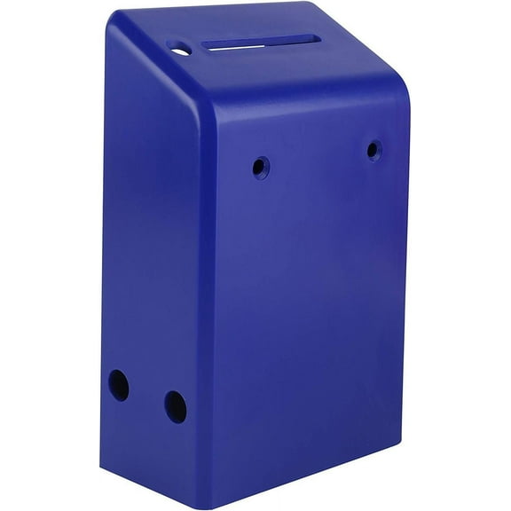 MCB Hard Plastic Charity Donation Boxes or Coin Collection Box, Wall Mount Ballot Box 6.1" x 3.9" x 2.2" - Pack of 5 Blue
