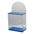 thumbnail image 1 of MCB Locked Donation Box with Back Wall Clear Display Area - for Fundraising Donation Box - Ticket Box - Collection Box Translucent Blue, 1 of 3