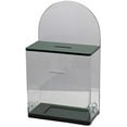 thumbnail image 1 of MCB Locked Donation Box with Back Wall Clear Display Area - for Fundraising Donation Box - Ticket Box - Collection Box Translucent Green, 1 of 2