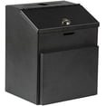 thumbnail image 1 of MCB Metal Suggestion Box ~ with Lock for Wall Mount ~ Tabletop Use ~ Locking Hinged Lid ~ Pocket for Donation Forms or Envelopes, 1 of 2