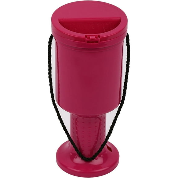 MCB Plastic Hand Held Collection Box - Charity Box - Tip Container 6 Pack-Pink