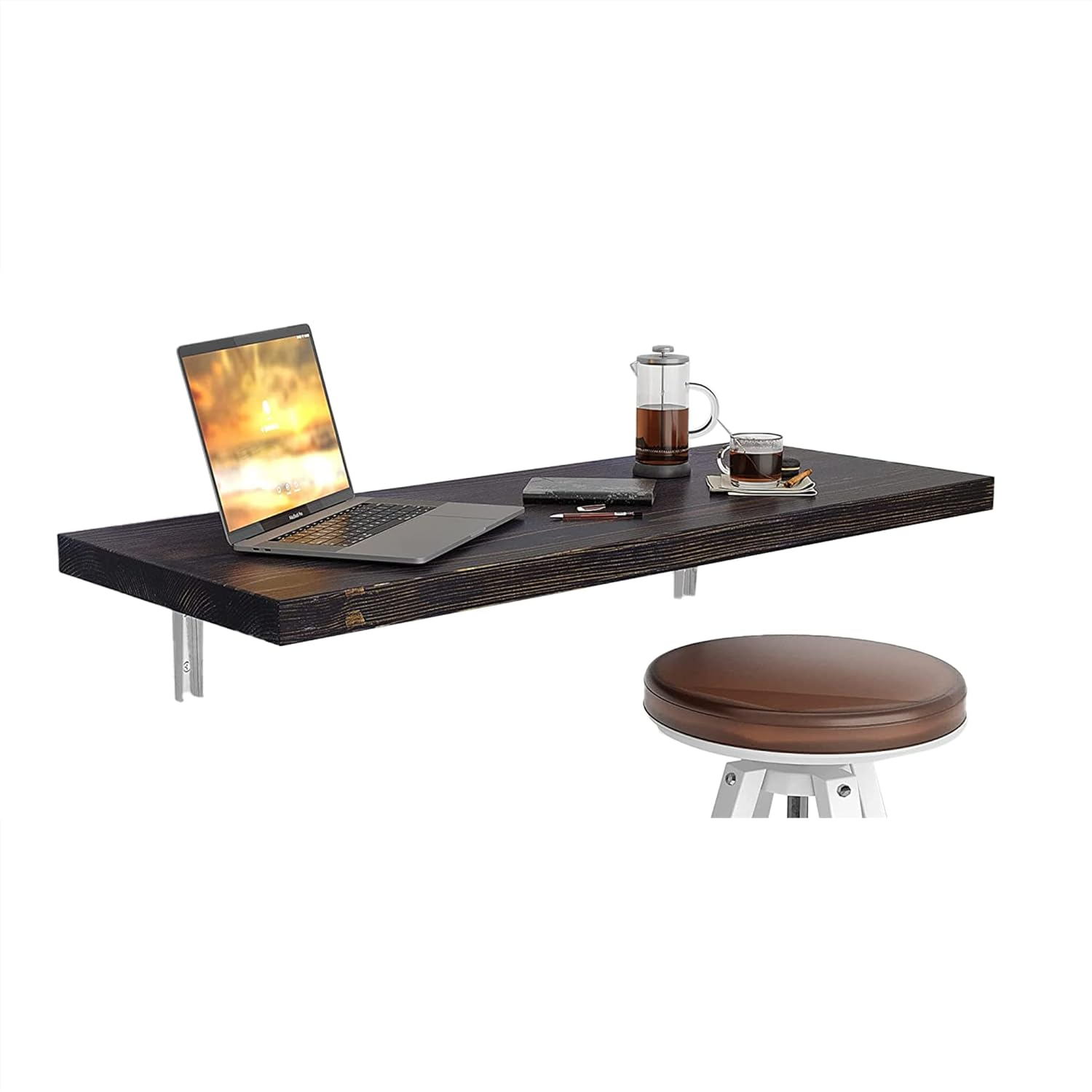 MCC Wall Mounted Floating Desk Folding Table for Small Spaces Kitchen