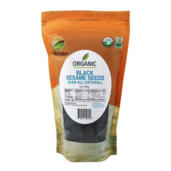 Mccabe Organic Raw Black Sesame Seeds Nutrient-Rich 1 Count 12oz