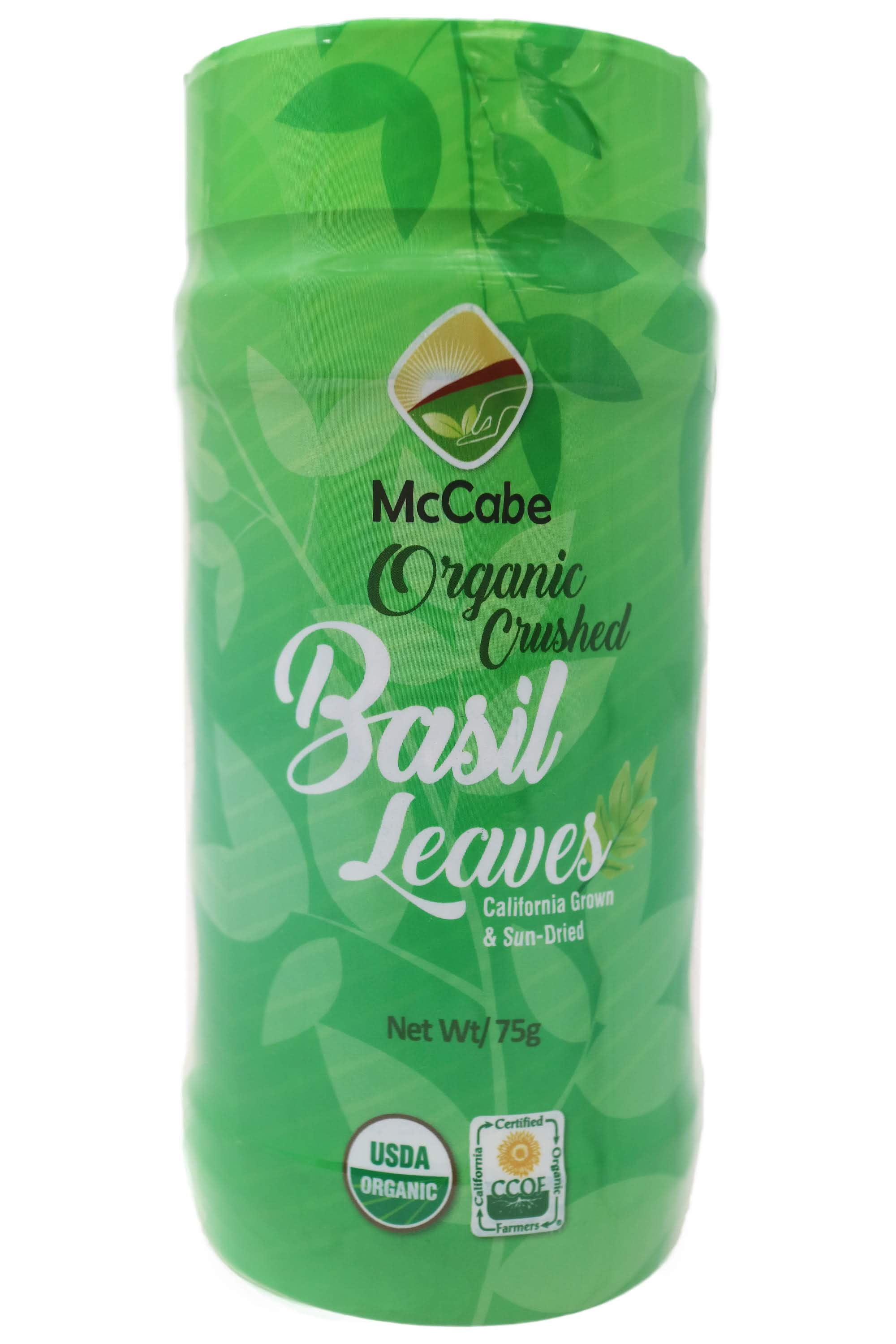 McCabe Organic SunDried Crushed Basil Leaves Dried Basil Leaves