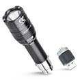 thumbnail image 1 of MCCC Small LED Flashlight Rechargeable with 12V Cigarette Lighter Socket and USB Charger for Vechicle Car Easy to Carry, 1 of 5