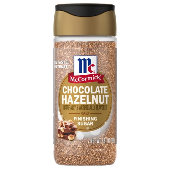 McCormick Chocolate Hazelnut Finishing Sugar, 3.61 oz Bottle